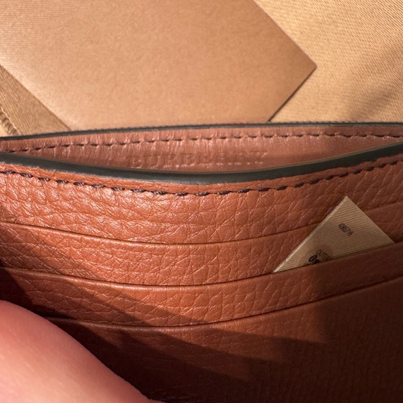 Burberry House Check and Leather Money Clip Card Case - Picture 12 of 14